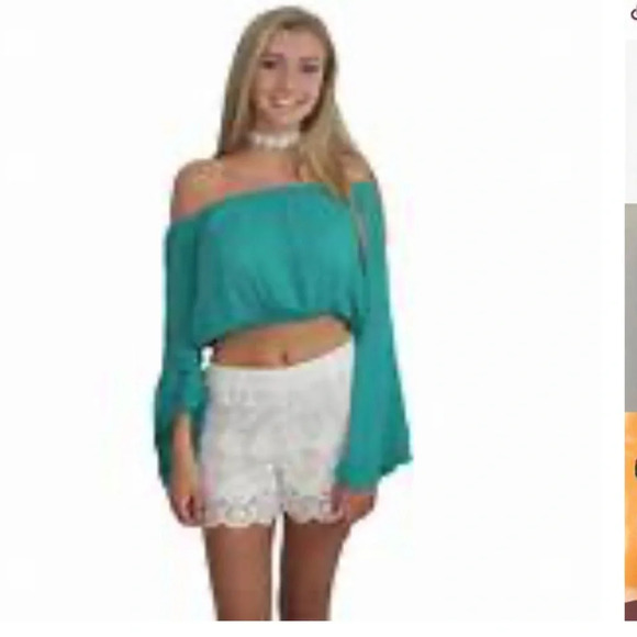 Band of gypsies off the shoulder orange top - Picture 6 of 6